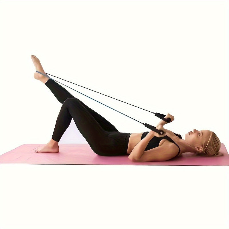 1pc Premium TPE Resistance Band - U-Shaped, Elastic Fitness Rope with Comfort Handles in Red/Green/Black - Ideal for Home Workouts & Strength Training
