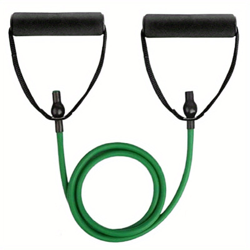 1pc Premium TPE Resistance Band - U-Shaped, Elastic Fitness Rope with Comfort Handles in Red/Green/Black - Ideal for Home Workouts & Strength Training