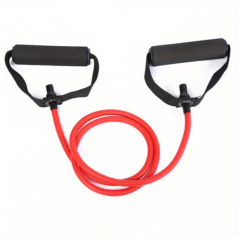 1pc Premium TPE Resistance Band - U-Shaped, Elastic Fitness Rope with Comfort Handles in Red/Green/Black - Ideal for Home Workouts & Strength Training